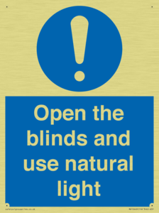 Open the blinds and use natural light